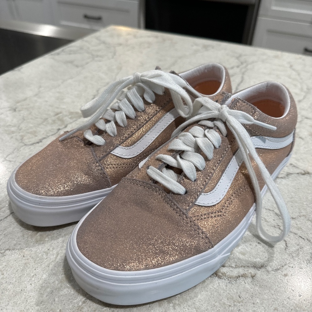 Vans Old Skool Rose Gold size 8.5 women’s 7.0 men’s
